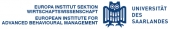 Logo Saarland University, Europa-Institut, Sektion Wirtschaftswissenschaft 
         MBA "European Management" - Managing with(in) Europe